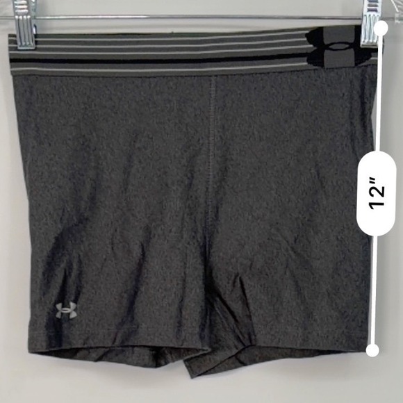 Under Armour Gray Compression Athletic Shorts M Activewear Gym Pilates 102-46 - Picture 8 of 12